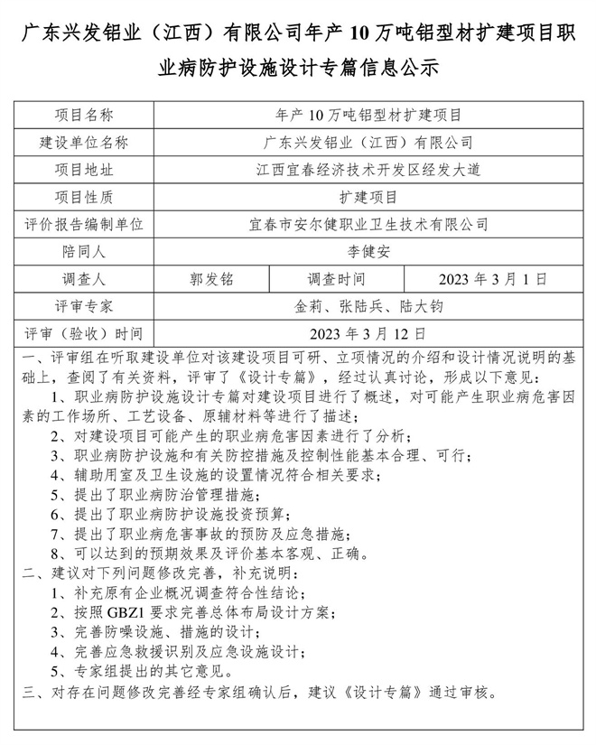 广东兴发铝业（江西）有限公司年产10万吨铝型材扩建项目职业病防护设施设计专篇信息公示.jpg